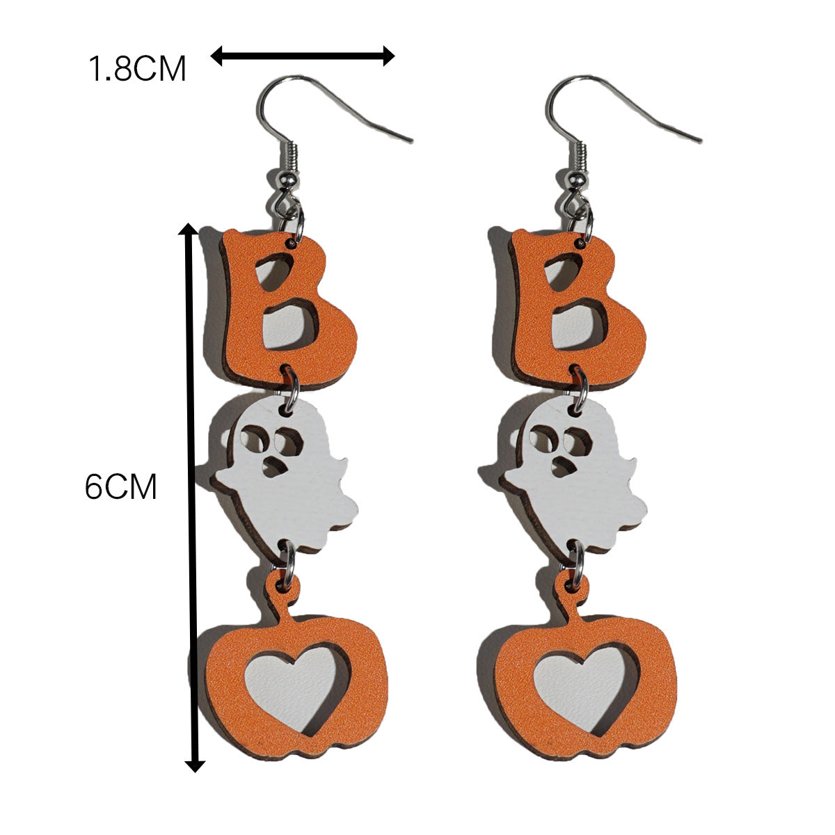 Wholesale  Ghost Pumpkin Skull Wooden Earrings